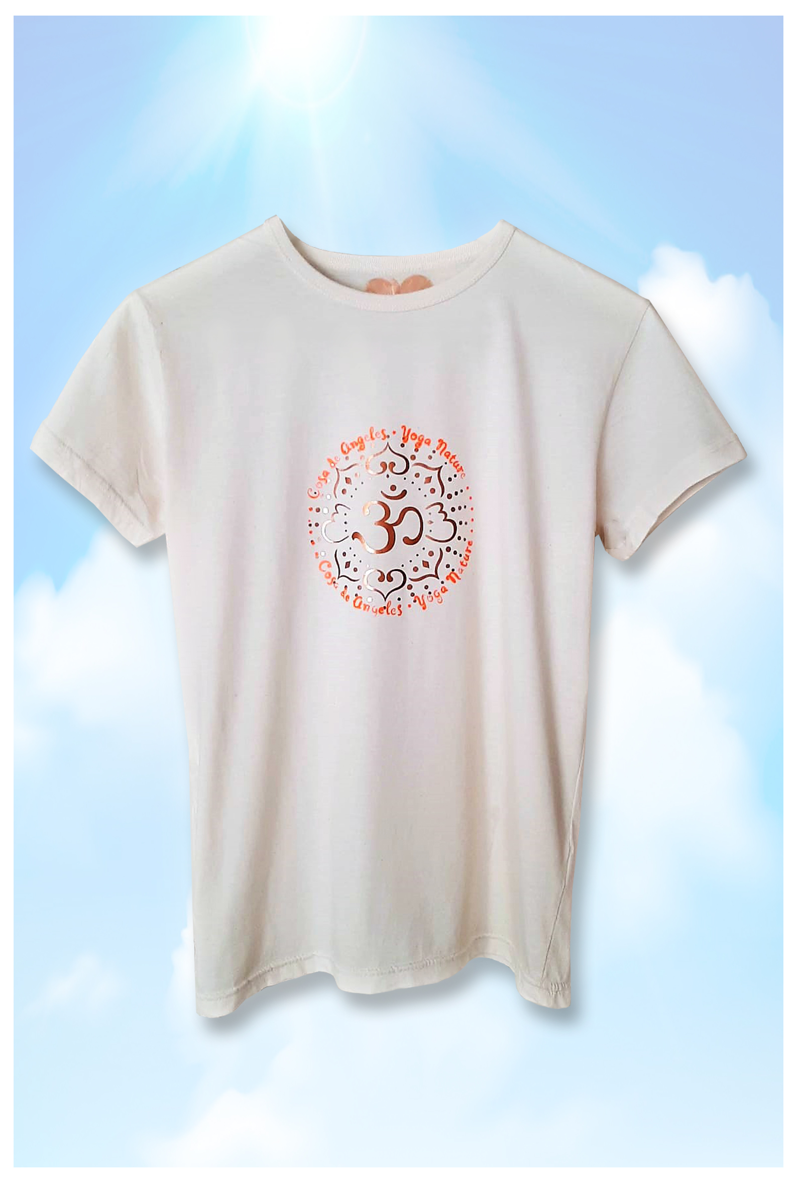 Camiseta manga corta algodón orgánico Respira YogaRespira paz