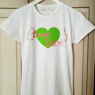 Camiseta Love is all - Mujer